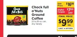 ShopRite Chock full O'Nuts Ground Coffee offer