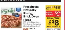 ShopRite Freschetta Naturally Rising, Brick Oven Pizza offer