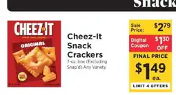 ShopRite Cheez-It Snack Crackers offer