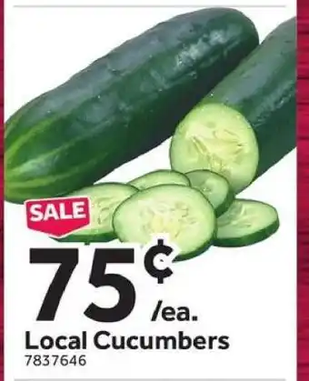 Stop&Shop Local Cucumbers offer