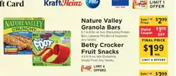 ShopRite Nature Valley Granola Bars offer
