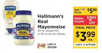 ShopRite Hellmann's Real Mayonnaise offer