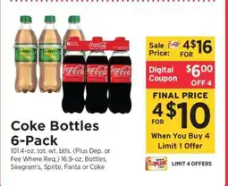 ShopRite Coke Bottles 6-Pack offer