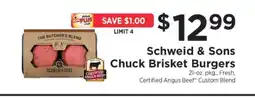 ShopRite Schweid & Sons Chuck Brisket Burgers offer