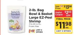 ShopRite 2-lb. Bag Bowl & Basket Large EZ Peel Shrimp offer