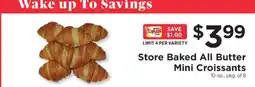 ShopRite Store Baked All Butter Mini Croissants offer