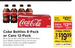 ShopRite Coke Bottles 8-Pack or Cans 12-Pack offer