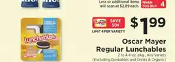 ShopRite Oscar Mayer Regular Lunchables offer