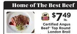 ShopRite Certified Angus Beef Top Round London Broil offer