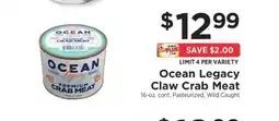 ShopRite Ocean Legacy Claw Crab Meat offer
