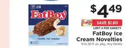 ShopRite FatBoy Ice Cream Novelties offer