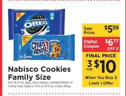 ShopRite Nabisco Cookies Family Size offer
