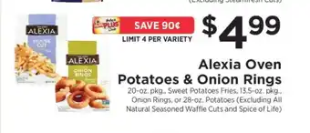 ShopRite Alexia Oven Potatoes & Onion Rings offer