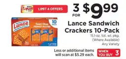 ShopRite Lance Sandwich Crackers 10-Pack offer