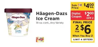ShopRite Häagen Dazs Ice Cream offer