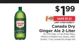 ShopRite Canada Dry Ginger Ale 2- liter offer