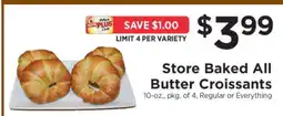 ShopRite Store Baked All Butter Croissants offer