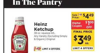 ShopRite Heinz Ketchup offer