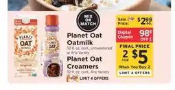 ShopRite Planet Oat Oatmilk Creamers offer