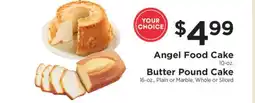 ShopRite Angel Food Cake or Butter Pound Cake offer