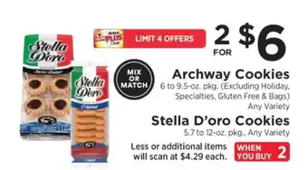 ShopRite Archway Cookies / Stella D’oro Cookies offer