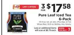 ShopRite Pure Leaf Iced Tea 6-Pack offer