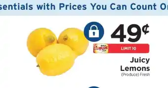 ShopRite Juicy Lemons offer