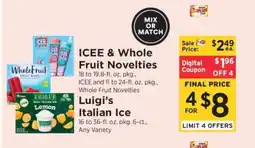 ShopRite ICEE & Whole Fruit Novelties offer