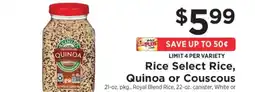 ShopRite Rice Select Rice, Quinoa or Couscous offer