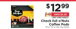 ShopRite Chock full o'Nuts Coffee Pods offer