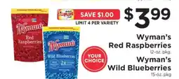 ShopRite Wyman’s Red Raspberries / Wyman’s Wild Blueberries offer