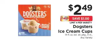 ShopRite Dogsters Ice Cream Cups offer