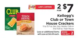 ShopRite Kellogg's Club or Town House Crackers offer