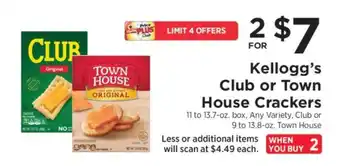 ShopRite Kellogg's Club or Town House Crackers offer