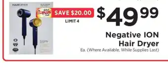 ShopRite Negative ION Hair Dryer offer