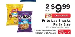 ShopRite Frito Lay Snacks Party Size offer