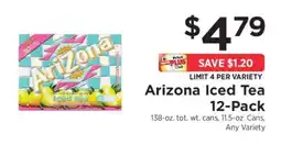 ShopRite Arizona Iced Tea 12-Pack offer