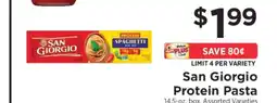 ShopRite San Giorgio Protein Pasta offer