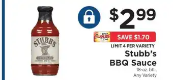 ShopRite Stubb's BBQ Sauce offer