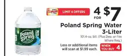 ShopRite Poland Spring Water 3-Liter offer