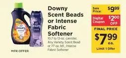 ShopRite Downy Scent Beads or Intense Fabric Softener offer