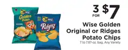 ShopRite Wise Golden Original or Ridges Potato Chips offer