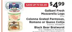 ShopRite Galbani Fresh Mozzarella Logs offer