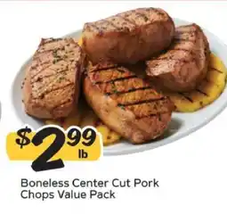 Winn Dixie Boneless Center Cut Pork Chops Value Pack offer