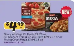 Winn Dixie Banquet Mega XL Meals or SE Grocers Pizza offer