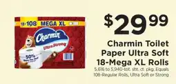 ShopRite Charmin Toilet Paper Ultra Soft 18-Mega XL Rolls offer