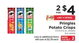 ShopRite Pringles Potato Crisps offer