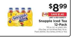 ShopRite Snapple Iced Tea 12-Pack offer