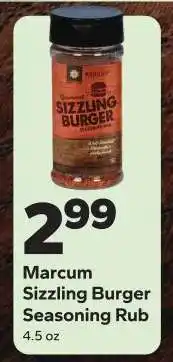 Save a Lot Marcum Sizzling Burger Seasoning Rub offer