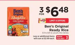 ShopRite Ben's Original Ready Rice offer